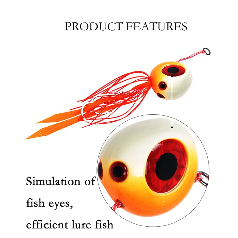 Señuelo de pesca de Metal luminoso, pargo deslizante con falda de goma, Jigging de hundimiento rápido, de fundición larga, para agua salada, 100g - imagen 5
