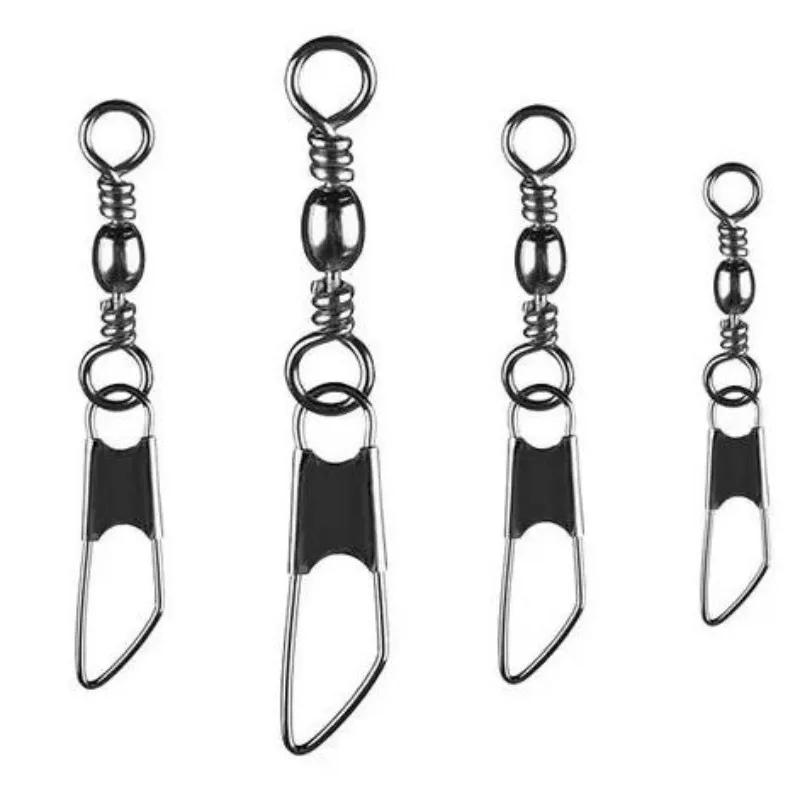 50 Piezas de Artículos de Pesca Tipo A, Conector Giratorio de Pesca, Rodamiento de Pasador, Giratorio Giratorio con Cierre Rápido, Clips de Cierre Rápido, Anzuelo, Señuelo, Aparejos de Pesca