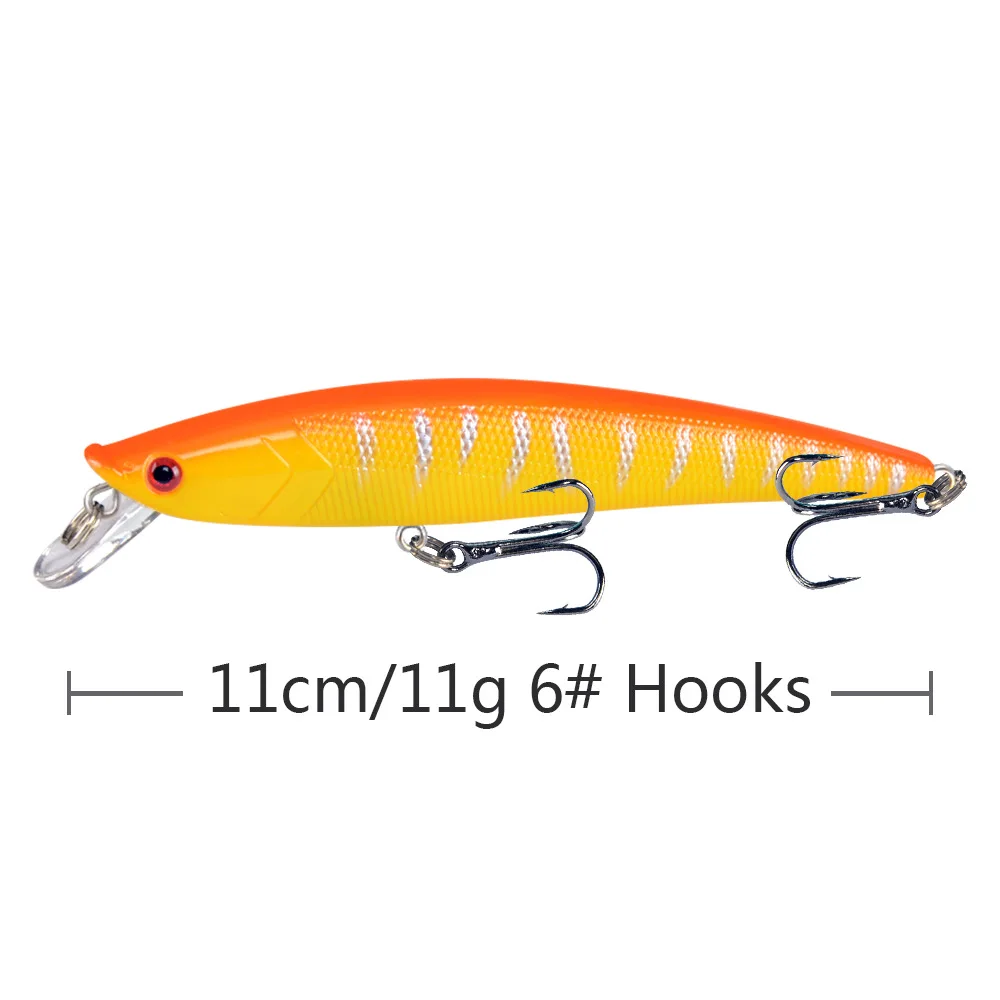 Señuelos de Pesca de 11g y 11cm, 1 piezas, Wobbler flotante, cebo duro Artificial, Crankbait, aparejos de Pesca de carpa - imagen 5