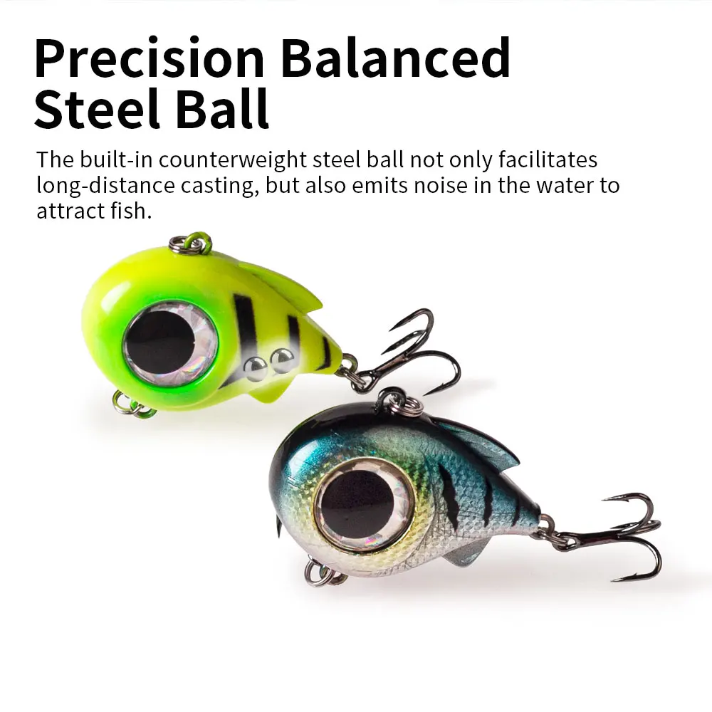 Hanlin Big Eyes VIB – Señuelo hundimiento rápido con sonido para lucio - imagen 2