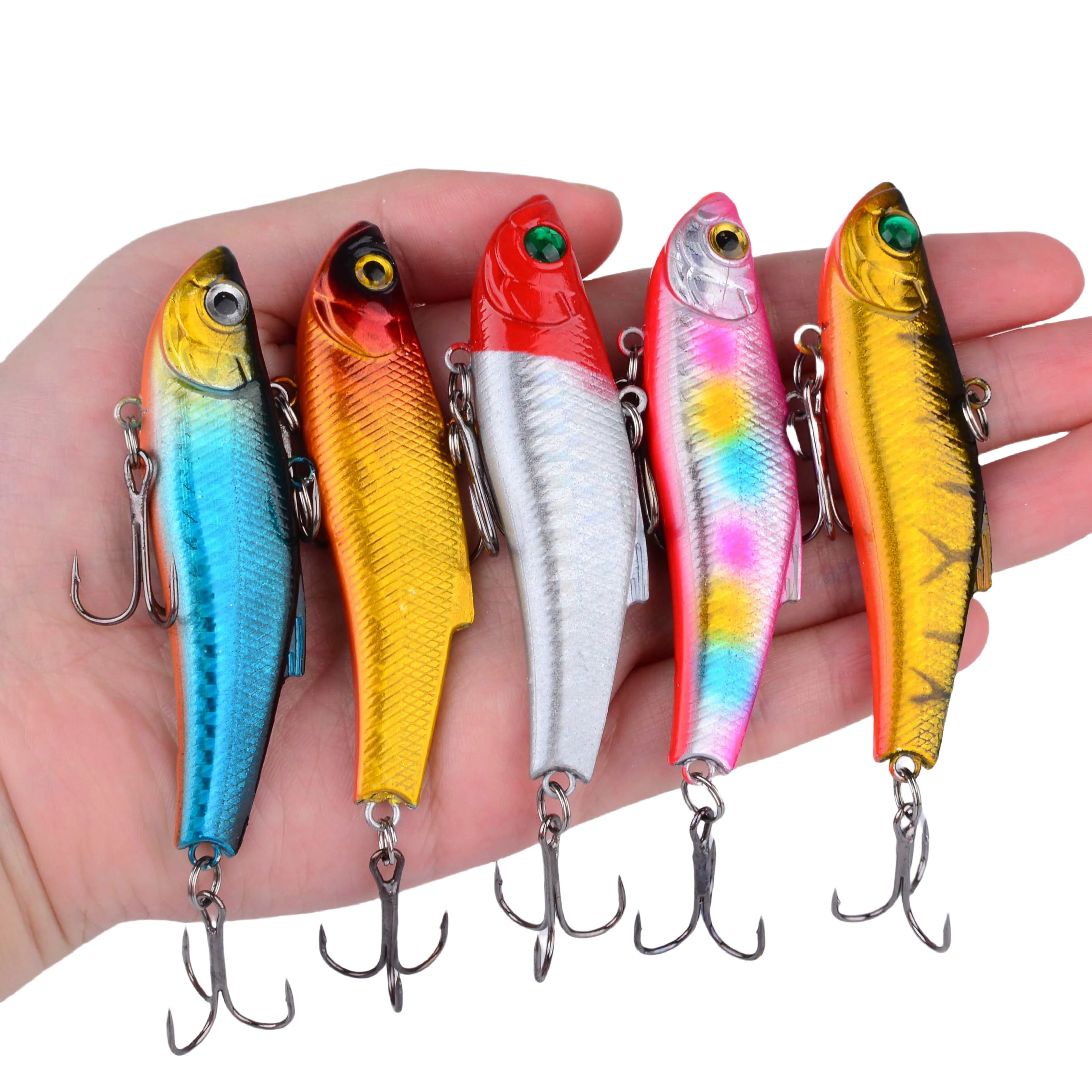 10 Uds VIB señuelo de Pesca invierno hielo Crankbait vibración Artificial cebo duro toda la profundidad lubina Lucio Pesca aparejos de Pesca ﻿ - imagen 2