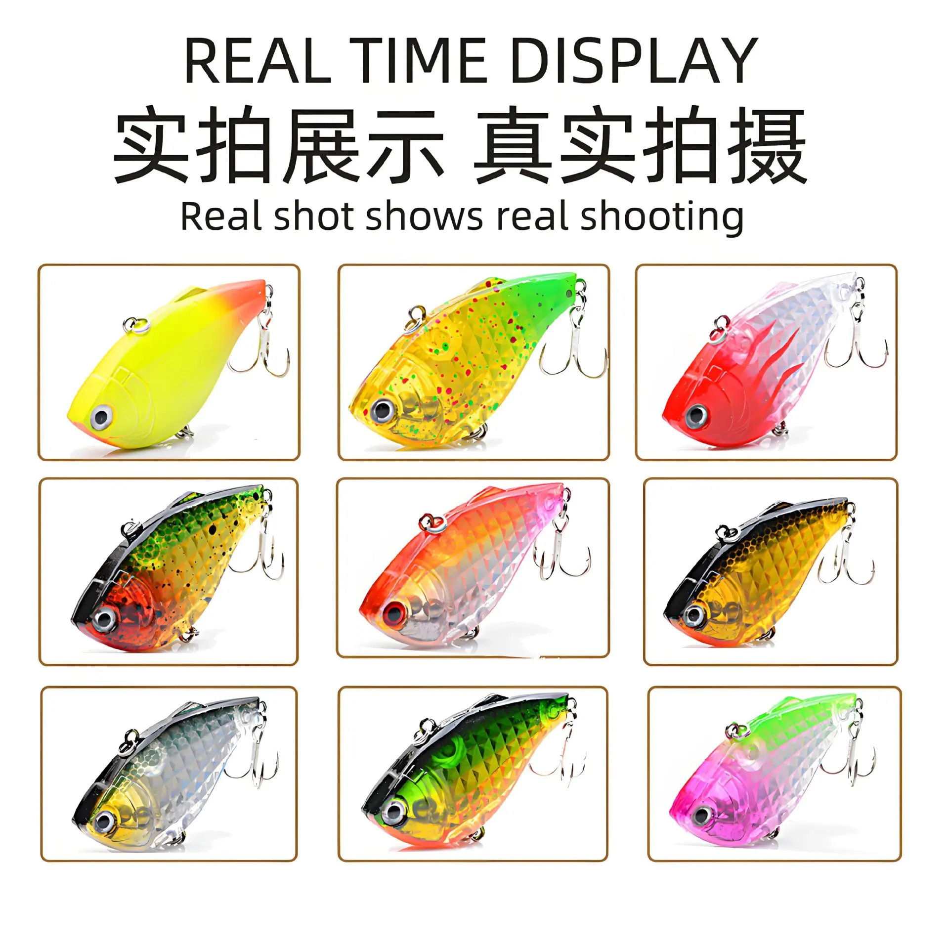 Señuelo de pesca hundido, 6cm, 15G, Crankbaits sin labios, cebo duro Artificial con vibración VIB, aparejos de pesca en hielo para invierno de todas las profundidades - imagen 3