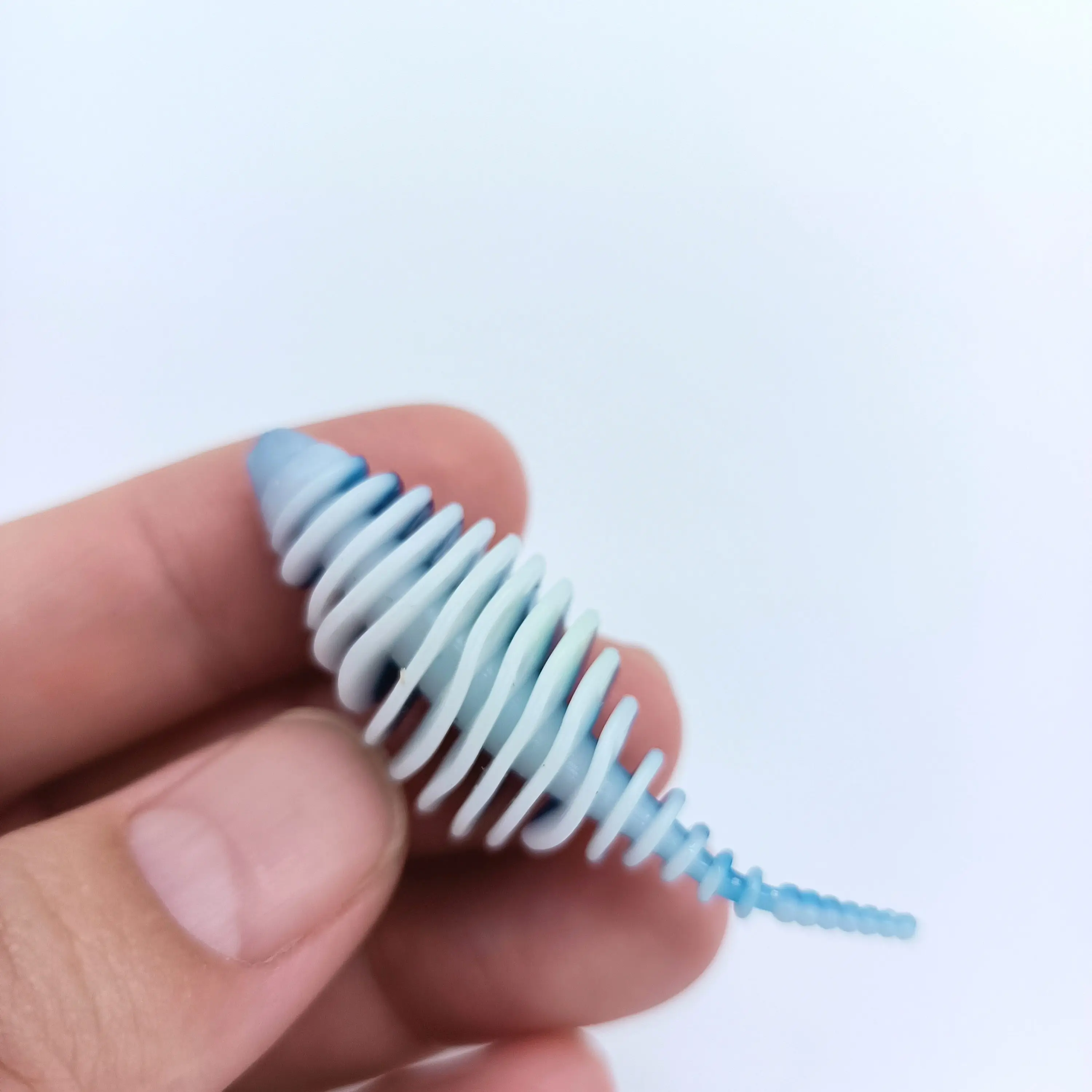 DUODUOYU 5 uds señuelo de pesca de gusano suave 35mm/50mm colores dobles cebo suave de silicona Artificial Jig Swimbaits pesca de lubina Takcle - imagen 5