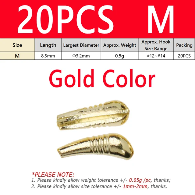 20PCS M Gold