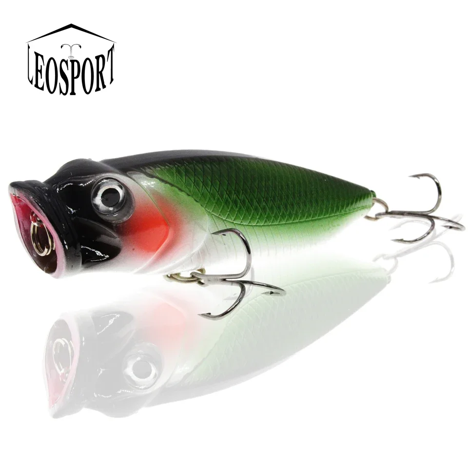 Señuelos de Pesca Topwater Popper, 1 piezas, ojos 3D, Crankbait Wobbler, aparejos de pesca, 5 colores disponibles, cebos duros al por mayor - imagen 5