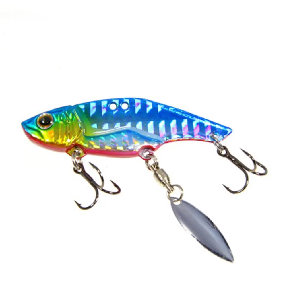 Cebos giratorios con vibración vívida, anzuelo de lubina, 3D, plantilla de ojo, rebanada de Metal, cuchara de fundición de plomo, señuelo de Pesca, Señuelos de Metal VIB - imagen 2