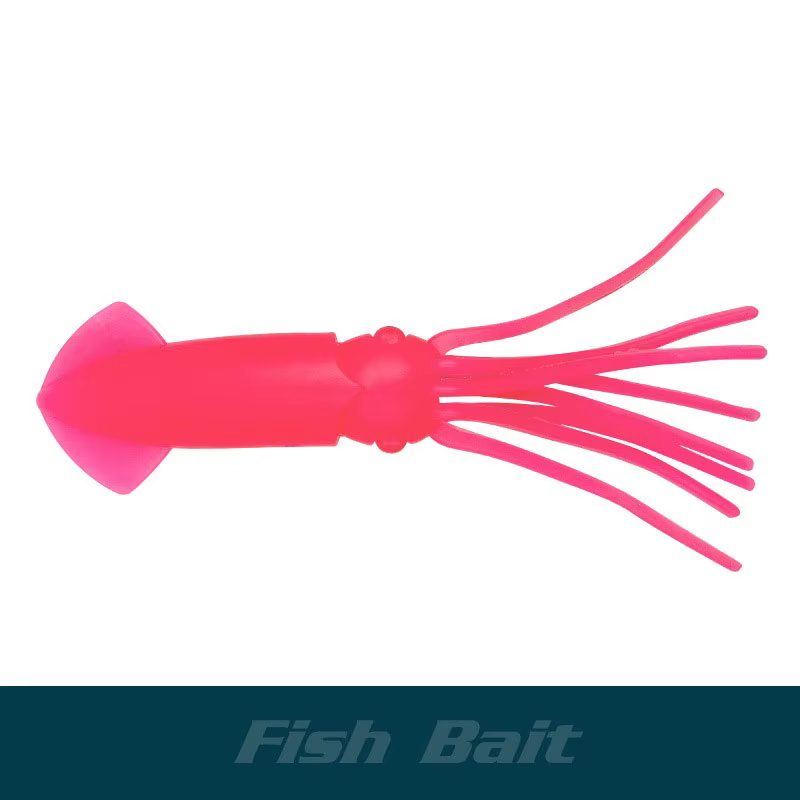 Este vibrante cebo de calamar rosa es perfecto para atraer peces