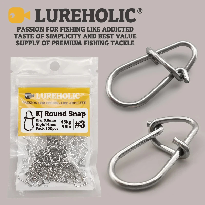 LUREHOLIC KJ Broche redondo para señuelos – Acero inoxidable 304