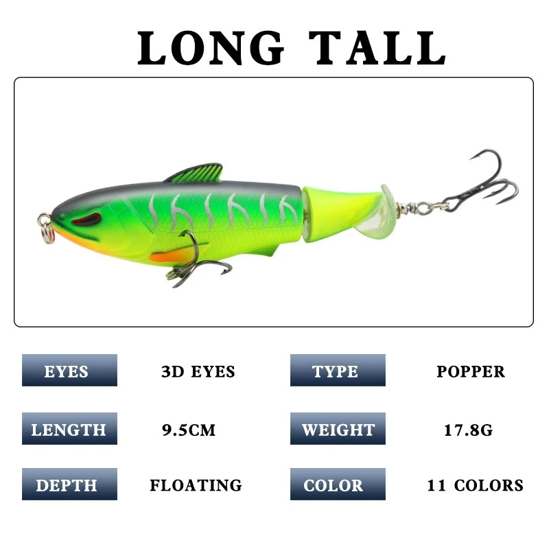 Cebo Hélice Plopper 9,5 cm Swimbait Topwater para pesca Spinnerbait - imagen 2