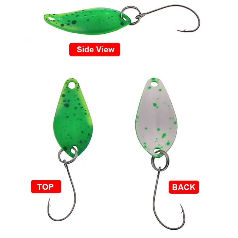 HISTOLURE 1,6g cuchara para trucha cebo giratorio colores UV cucharas de pesca de latón señuelos cebo de Metal para lubina - imagen 3