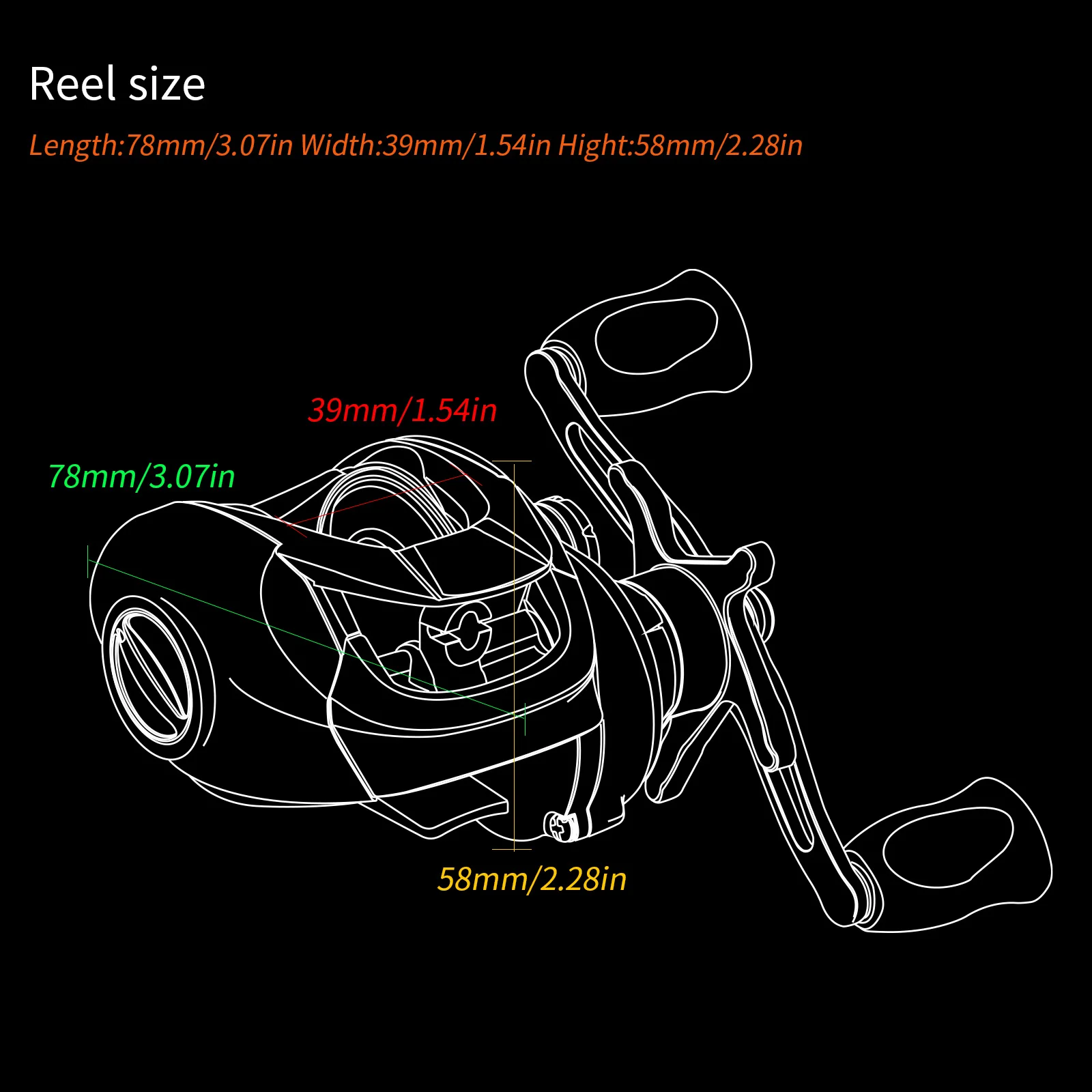 Carrete de aluminio para Baitcasting FIRE, relación de engranaje 7,2: 1, sistema de arrastre ultraligero y liso 4 + 1BB 22Lbs para agua dulce y salada - imagen 5