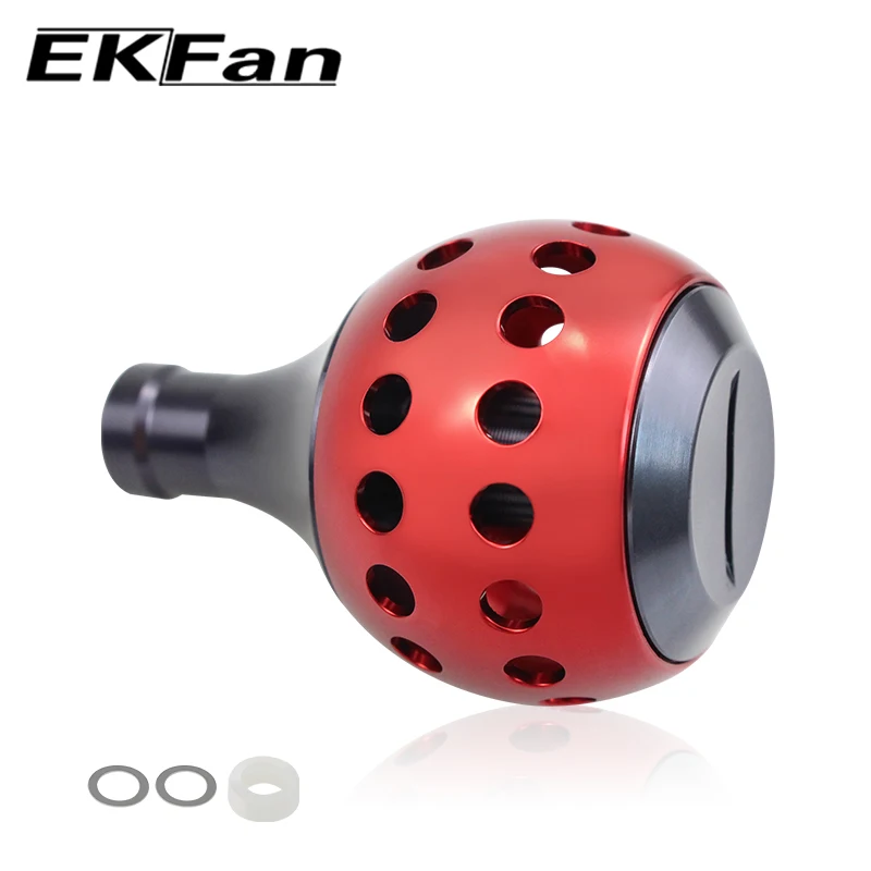 EKFan-perillas de mango de carrete de pesca redondo de aleación de aluminio de 35MM para eje de 4MM, carretes giratorios, accesorio de aparejos de pesca - imagen 3