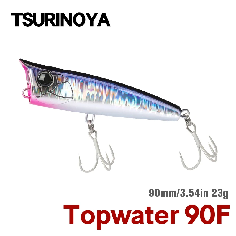Señuelo topwater TSURINOYA DASHER 90mm 23g color principal vista lateral