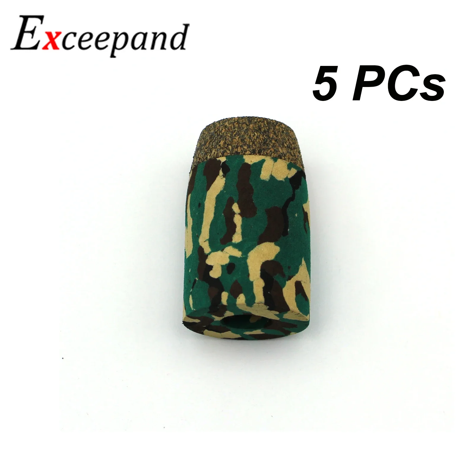 Exceepand-Tapas a tope de EVA de camuflaje, mango de agarre de caña de pescar giratoria para reemplazo de poste DIY o componentes de reparación, 5 piezas, 42mm - imagen 4