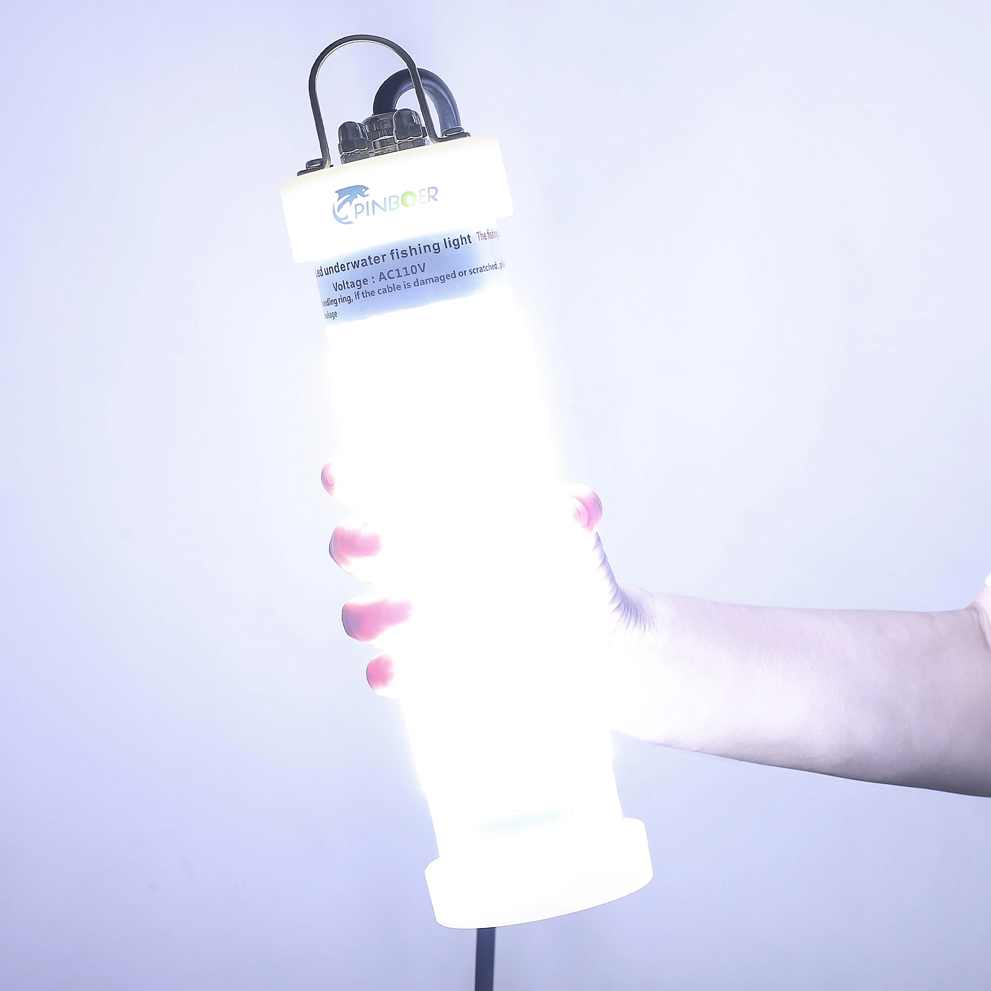 Luz de pesca submarina de 400W, 220V, 39000LM, LED de alta potencia, señuelo verde y blanco, lámpara buscador de cebo, atrayente para pesca en aguas profundas - imagen 4