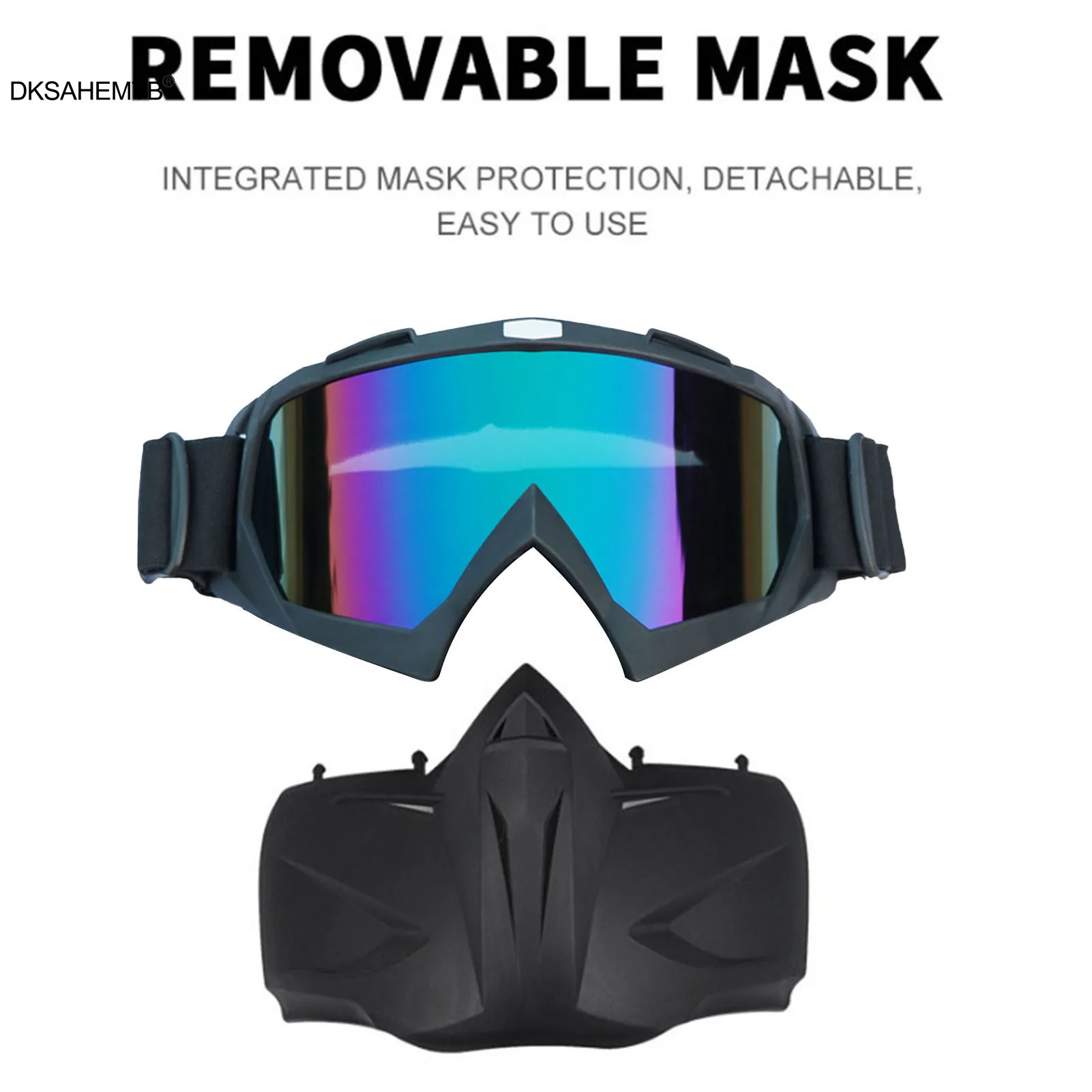 Visera a prueba de viento para ciclismo de invierno, gafas Retro para motocicleta, Scooter Eléctrico, máscara facial impermeable a la moda para esquiar y ciclismo - imagen 3