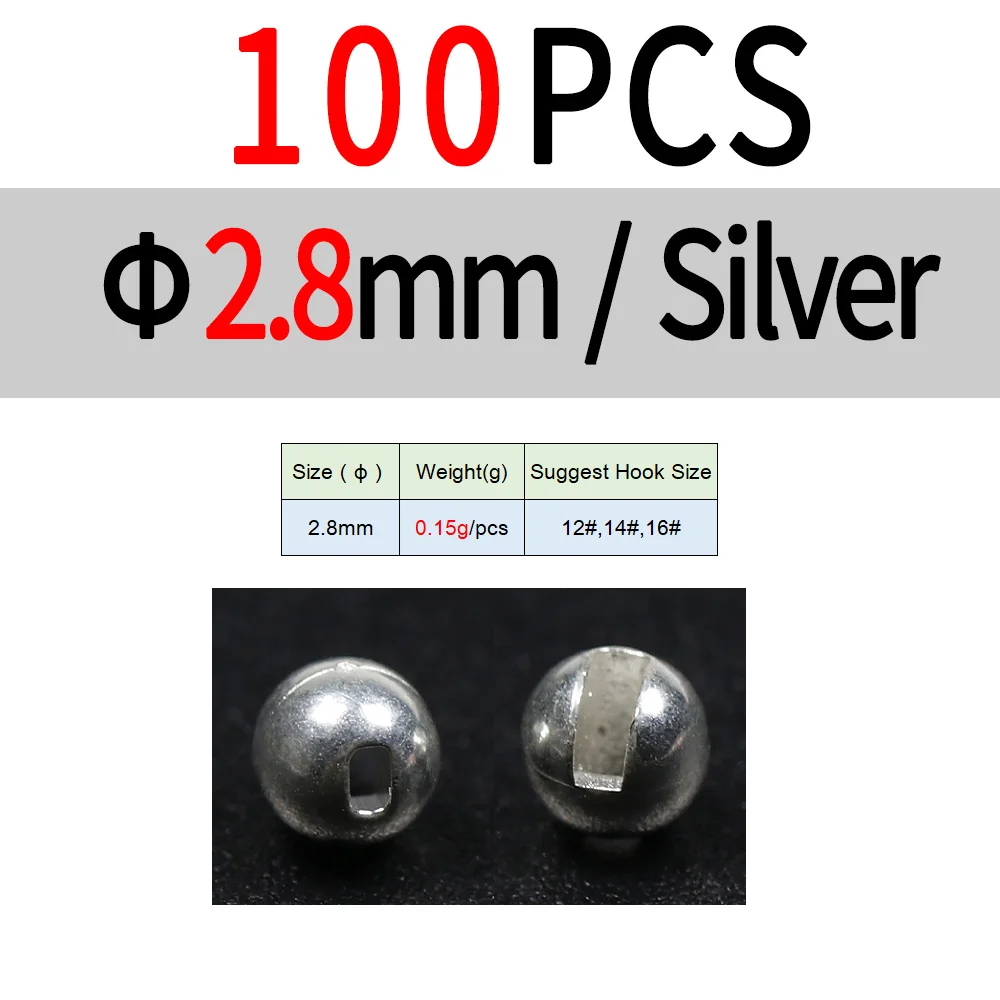 2.8mm 100pc Silver