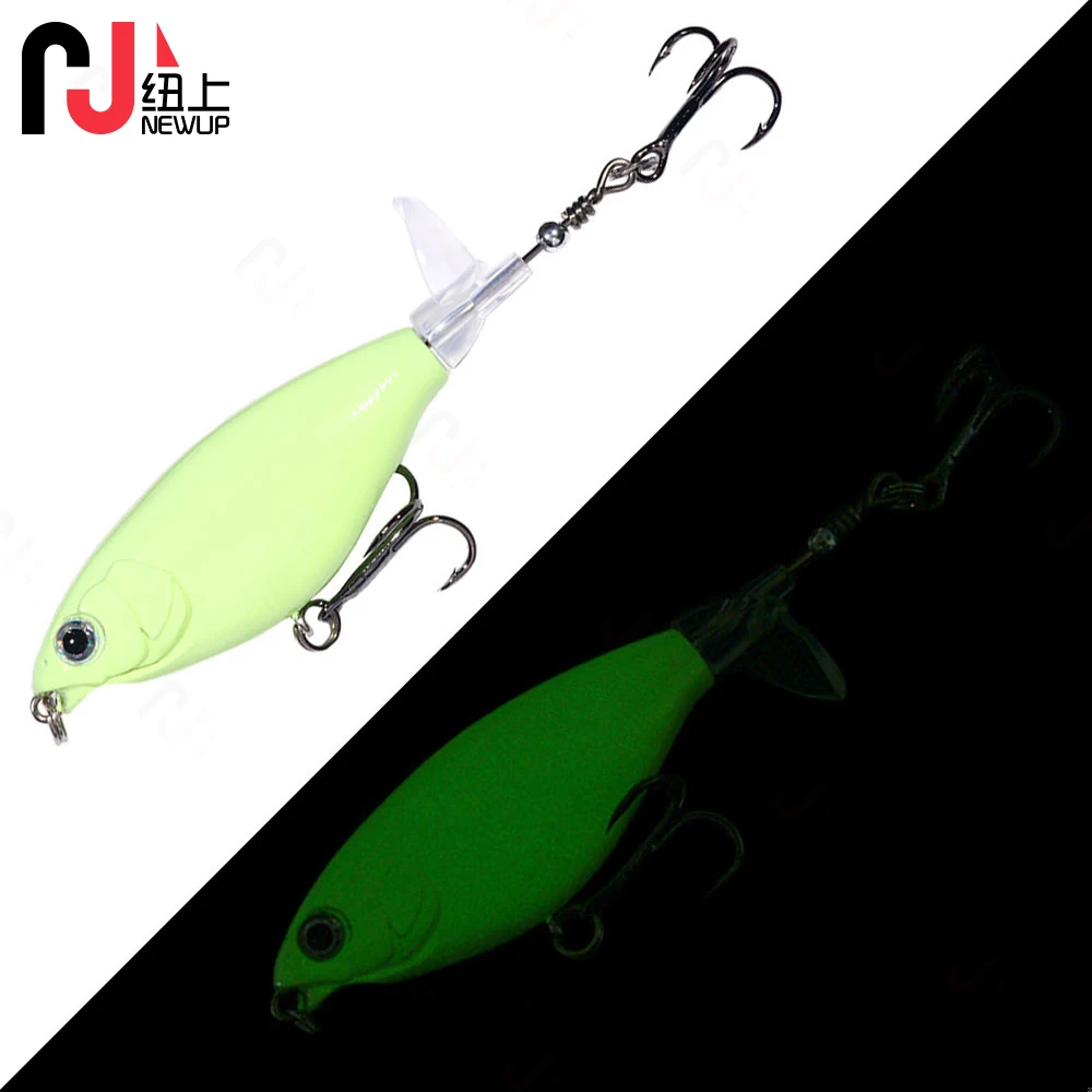 Newup-señuelo de pesca Whopper 6g-8 #11g-6 #, lápiz Topwater, cebo duro Artificial, Plopper, cola giratoria, aparejos de pesca - imagen 4