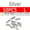 50PCS size L Silver
