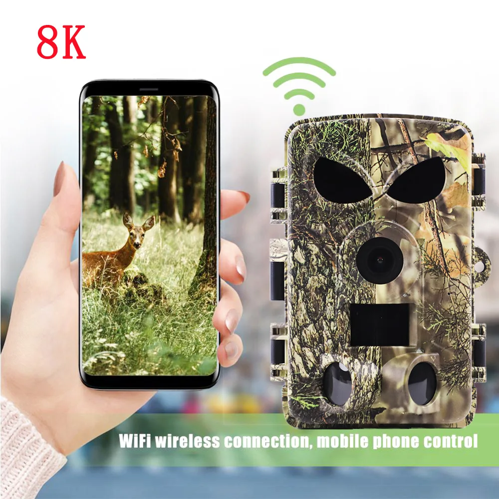 Cámara de Caza PR8000 8K 60MP WiFi Visión Nocturna IP65 - imagen 3