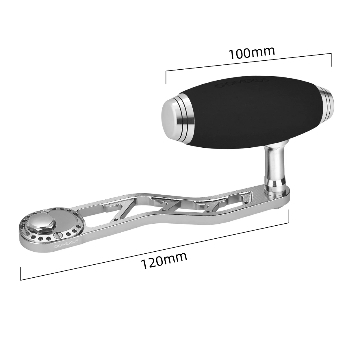 Gomexus Power Handle 8x5mm para Shimano Tranx 300 400 Daiwa Abu Gracia Okuma Haibo KastKing carrete redondo convencional 120mm - imagen 5