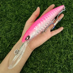 Noeby Trolling Minnow señuelo flotante hueso de pescado buzo profundo