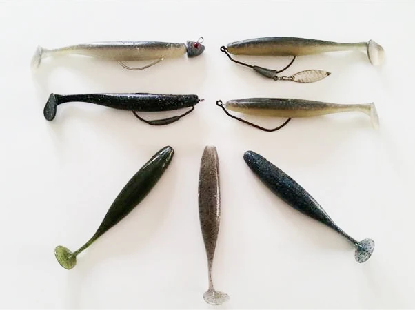 O.S.P OSP Dolive Shad cebo blando de alta gravedad específica, cola en T, pez blando tipo oscilante, cebo de gusano blando de Luya - imagen 4