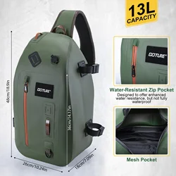 Goture Mochila seca impermeable de pesca – Cabestrillo para trucha
