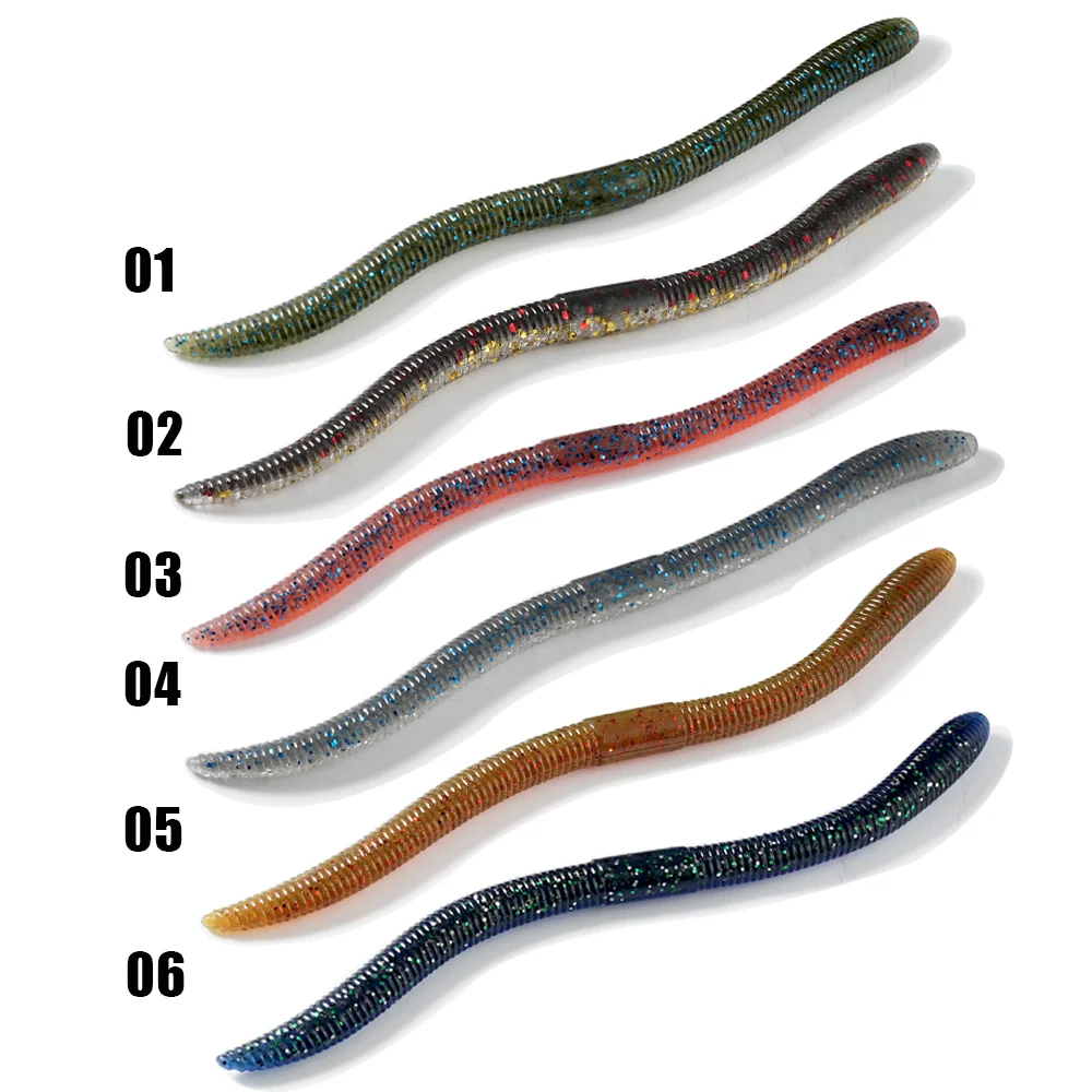 SUNMILE-señuelo de pesca suave Senko Worm Neko Rig, cebo Artificial de gusano de tierra, sábalo de silicona para pesca de lubina - imagen 5