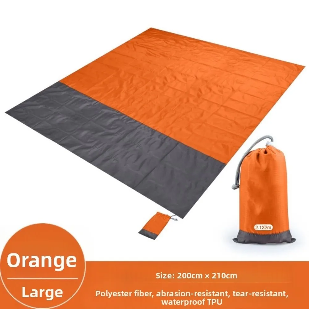 Nueva tienda de campaña con huellas, lona para suelo, portátil, plegable con saco, estera de bolsillo ultraligera, estera de Picnic de poliéster, Camping y senderismo - imagen 3