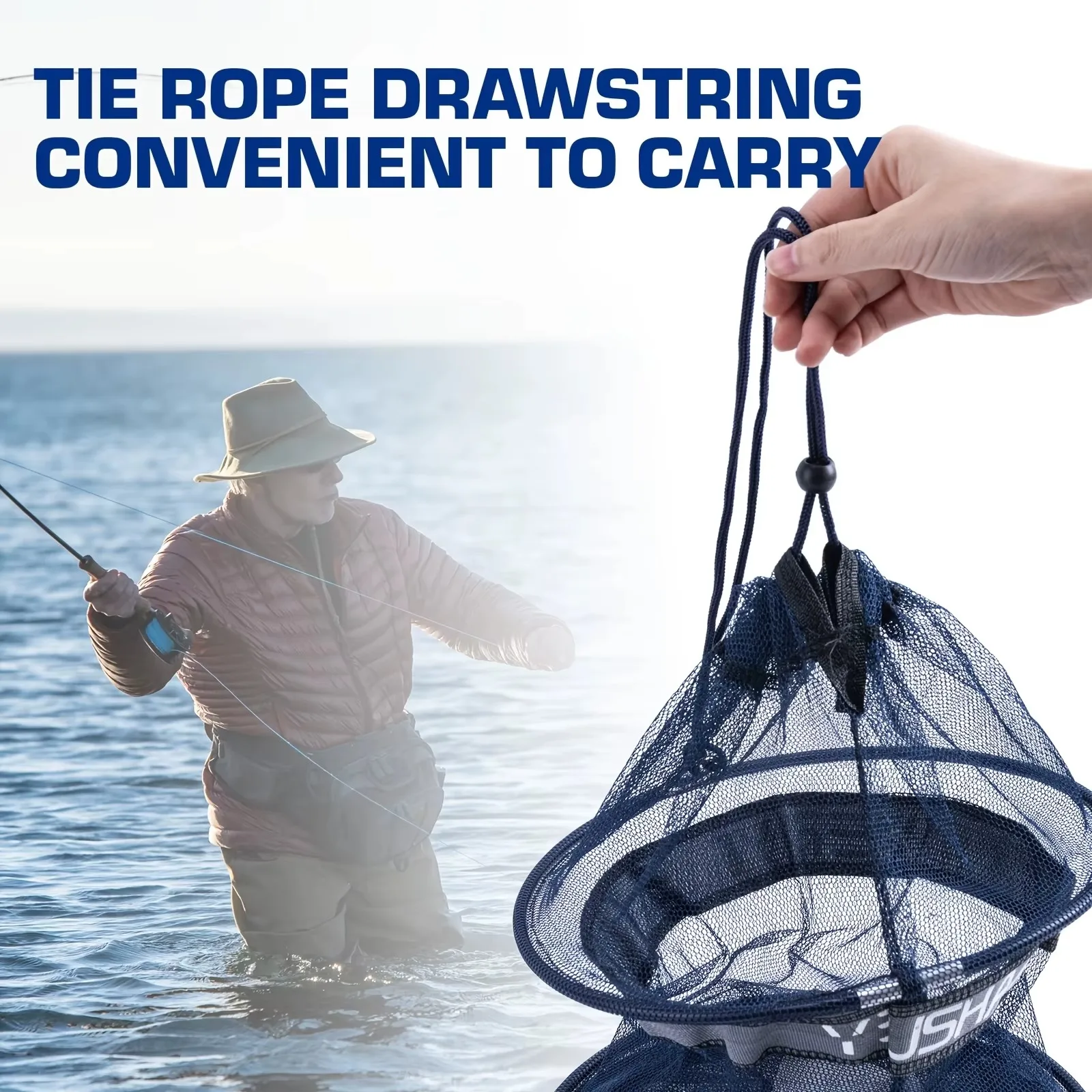 Red de Pesca Plegable Goture – Jaula para Peces con Cuerda - imagen 2