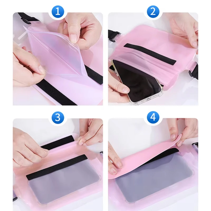 Bolsa de natación impermeable para esquí, deriva, buceo, bolso de hombro, riñonera, bolsa para teléfono subacuática, protección para natación en la playa - imagen 4