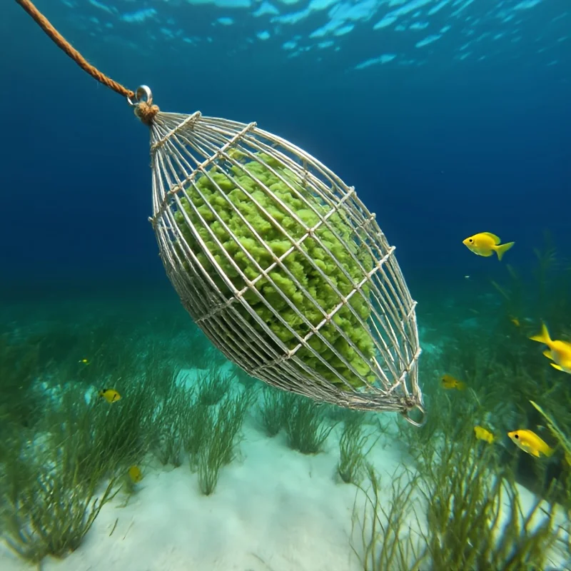 Nasa de acero inoxidable para gambas – Forma oliva para pesca en mar - imagen 5