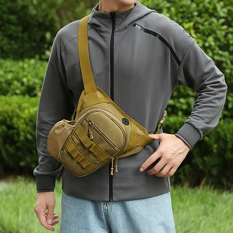 Bolsa de pecho Molle de pesca táctica para hombre, bolsas deportivas para chaleco de senderismo, mochila para ciclismo al aire libre, bolsa grande para aparejo de caza deportivo - imagen 2