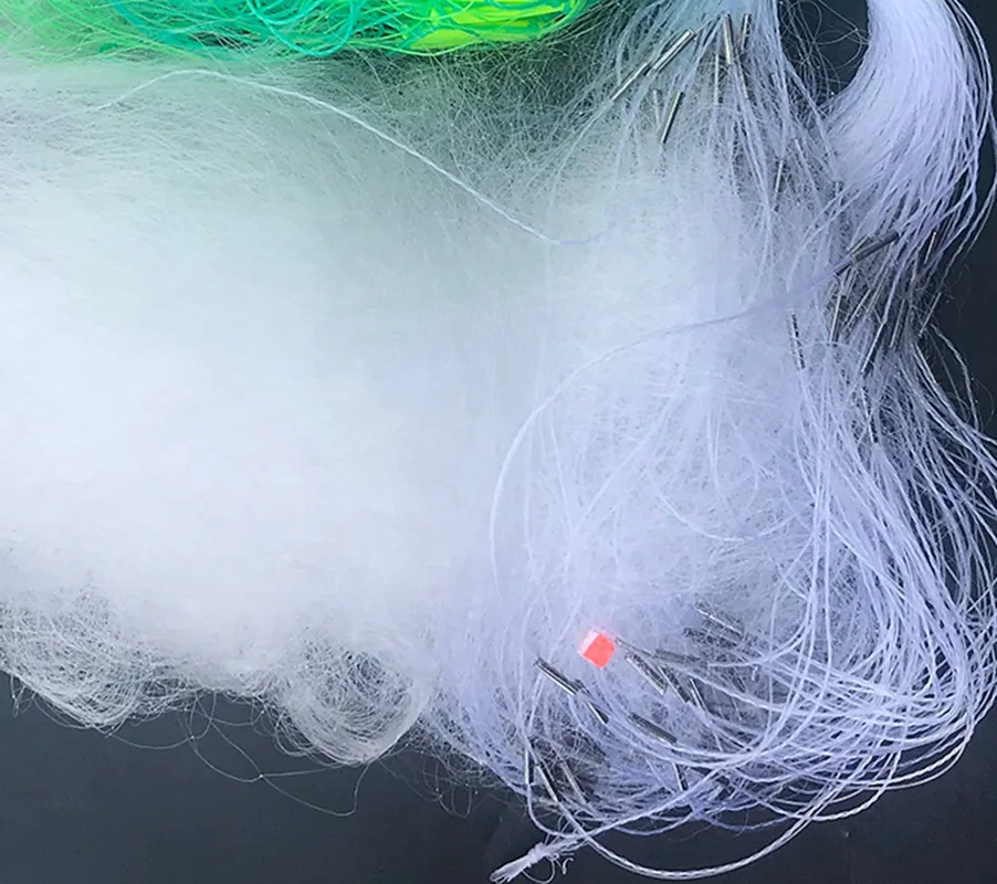 Lawaia-Red de nailon para pesca, Red de seda blanca, flotador de plástico, plomo, plomo, trampa para peces, suministro de pesca de tres capas, 20M/50M/100M - imagen 4