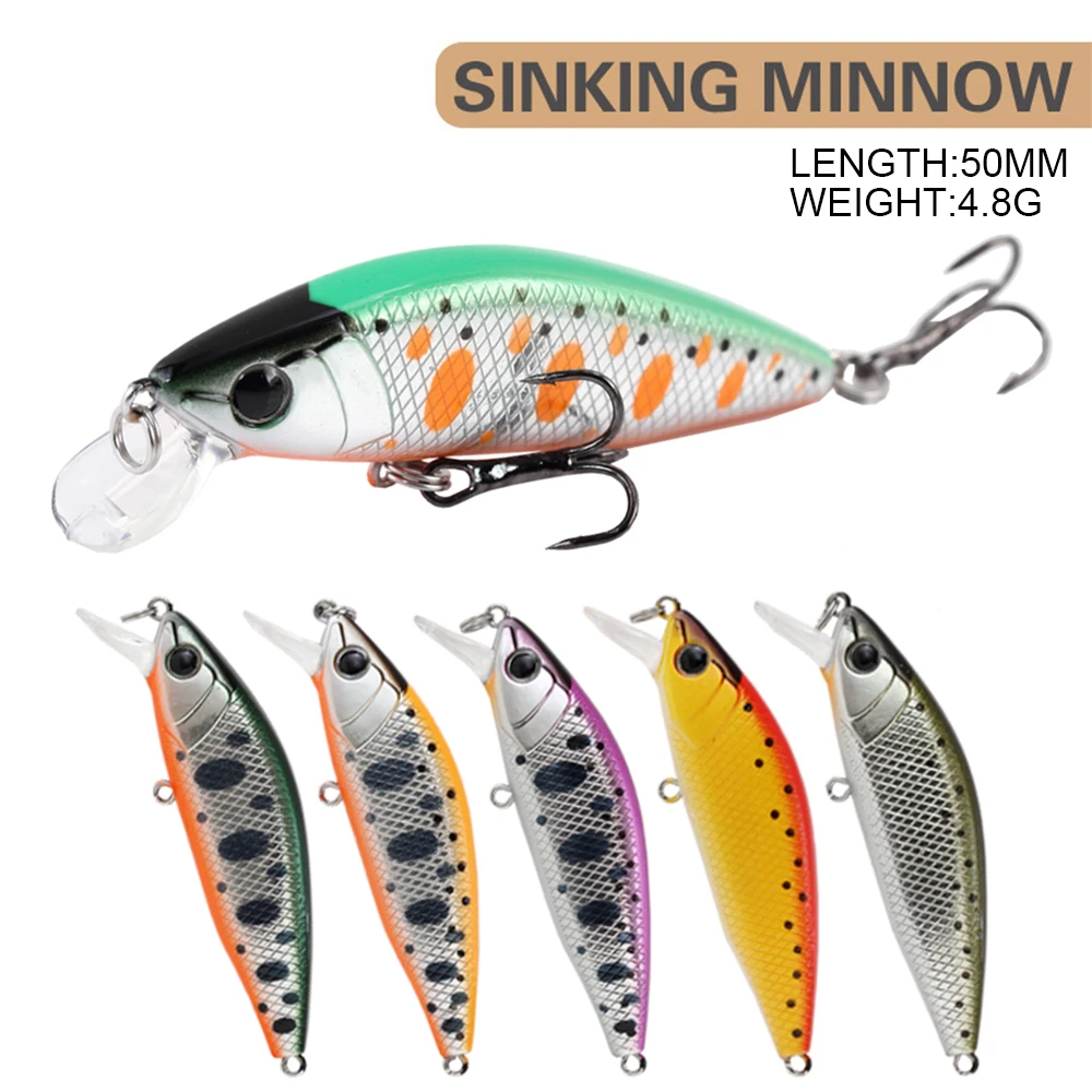 Señuelo de pesca de tiro largo, cebo duro Artificial, Jerkbait, Swimbait, Mini Stream, trucha, lubina, 5cm, 4,8g - imagen 3