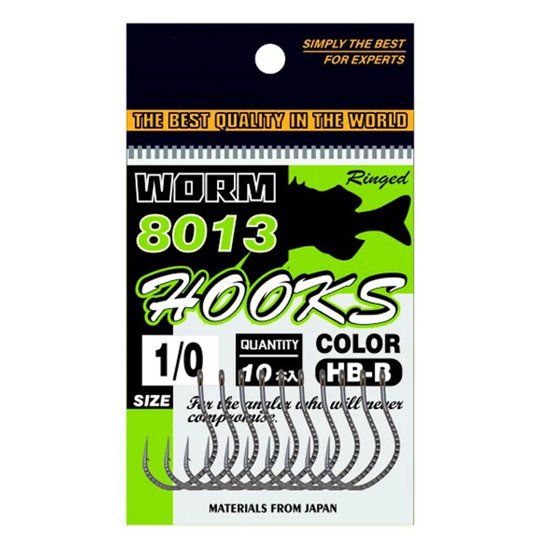 10 Uds. Anzuelos de pesca con señuelo 3 # -3/0 #   Anzuelo de acero rico en carbono con púas, cebo suave, anzuelos de gusano para accesorios de pesca de carpa - imagen 2