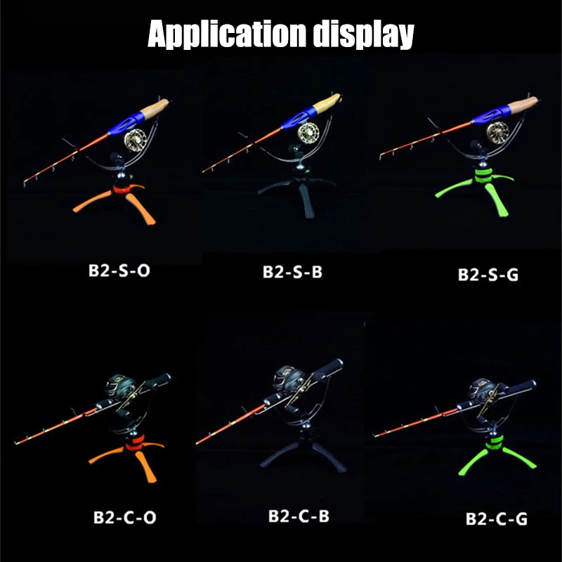 Soporte para caña de pescar en hielo, soporte plegable para caña de pescar en hielo antideslizante, accesorios de pesca - imagen 2