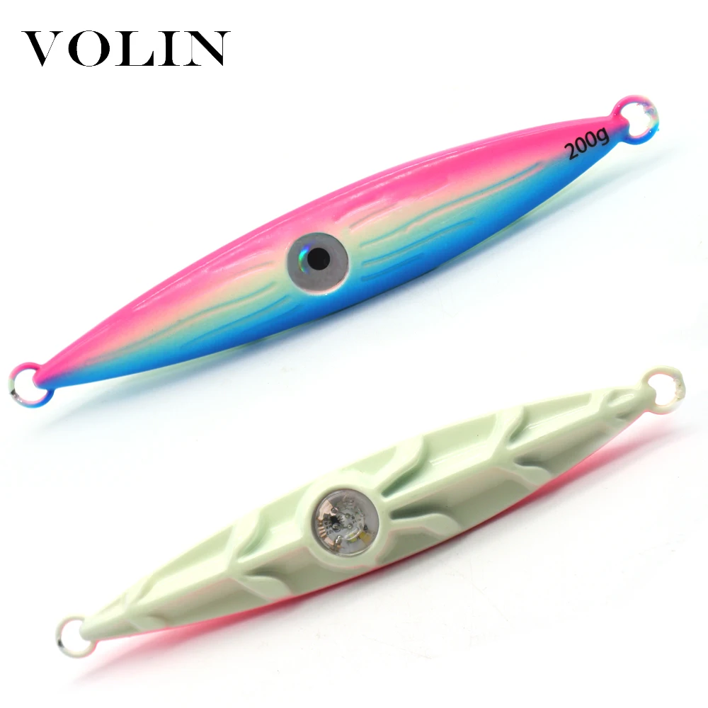 VOLIN NEW Fishing Lure 1pc Metal Fishing Lure 120g 150g 200g 250g Hard Lure Jigging  Lure Luminous Lure Flashable in Water - imagen 4