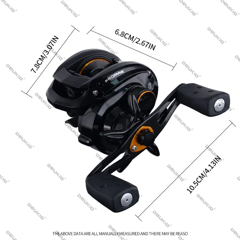 Carrete DEUKIO Baitcasting 7,1: 1 relación de engranaje arrastre máximo 8kg carrete de Metal carrete de pesca para pesca de carpa de agua dulce y salada - imagen 4