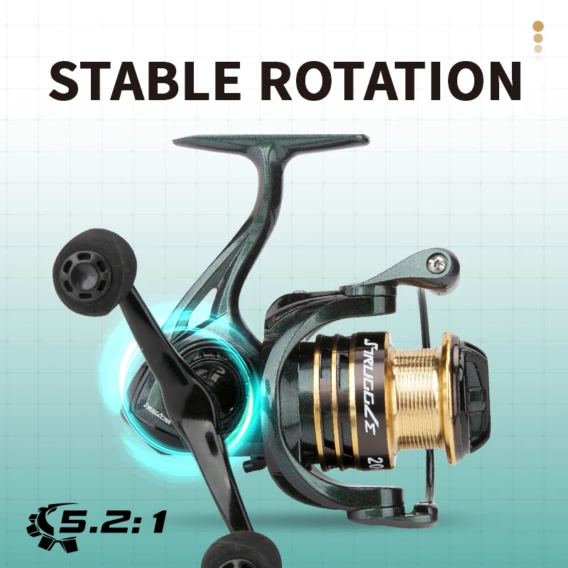 CEMREO, nuevo carrete giratorio, serie 2000, doble perilla, mango, carrete de pesca, aparejos de pesca para pesca - imagen 4