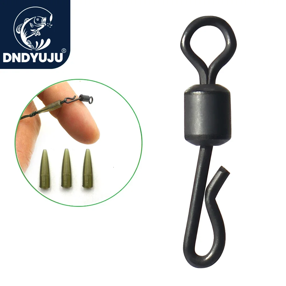 DNDYUJU-rodamiento en forma de Q de cuerpo largo grande, Conector de pesca giratorio y a presión, accesorios de aparejos de pesca, 50-100X