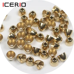 ICERIO 100 cabezales cónicos de latón para atar moscas (7/32 "5,5 mm) tubo Streamer para moscas Zonker Material para atar moscas