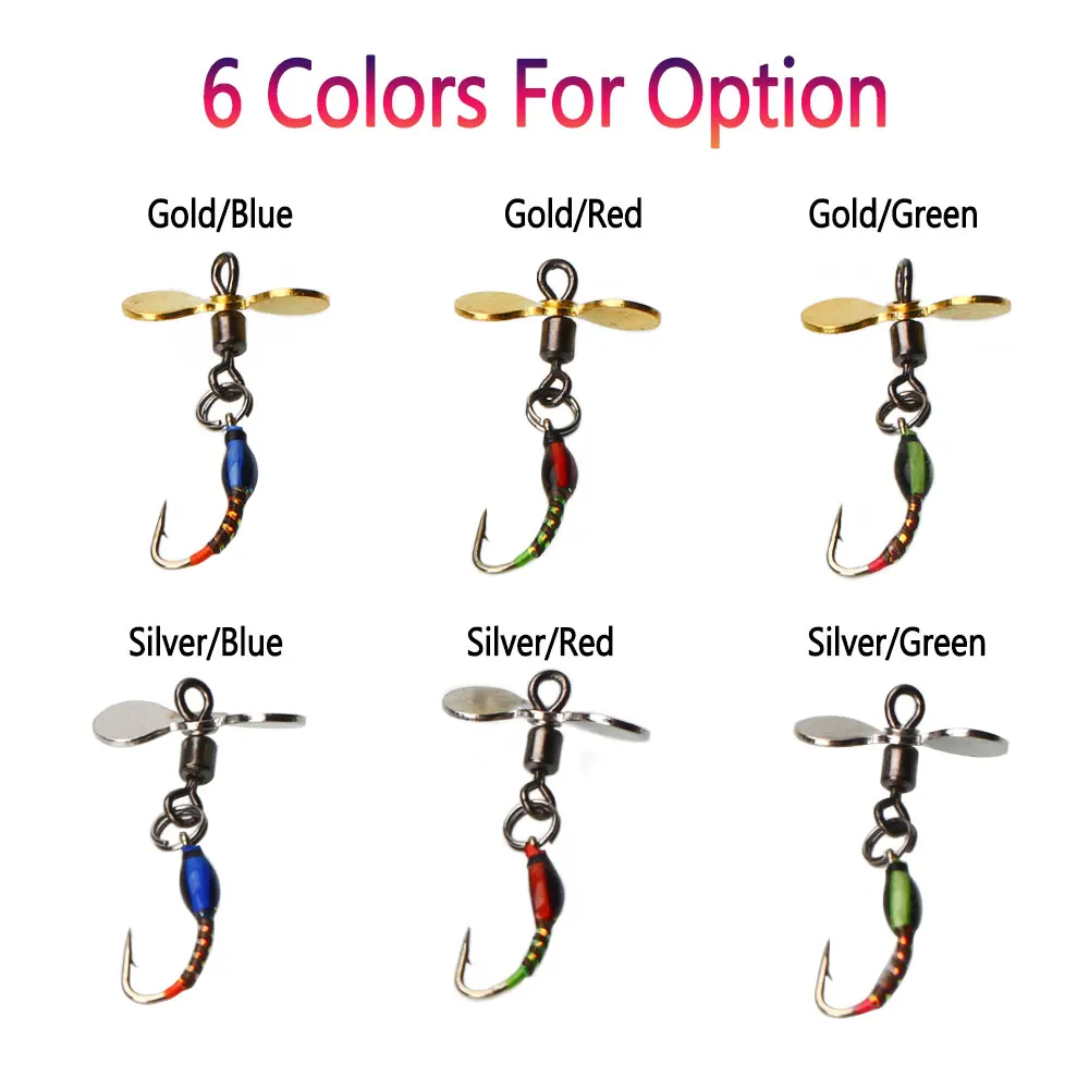 Bimoo-anzuelos de mosca, señuelos de insectos naturales, cebo, hélice de pesca, lentejuelas, anzuelo de trucha, epoxi, Nymph, Midge - imagen 3