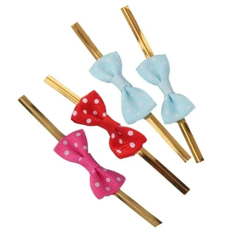 50 Uds DIY pajarita envoltura de alambre dorado lazo alambre de encuadernación para bolsas y bolsillos para pasteles sujetador sellado lazos fijos - imagen 5