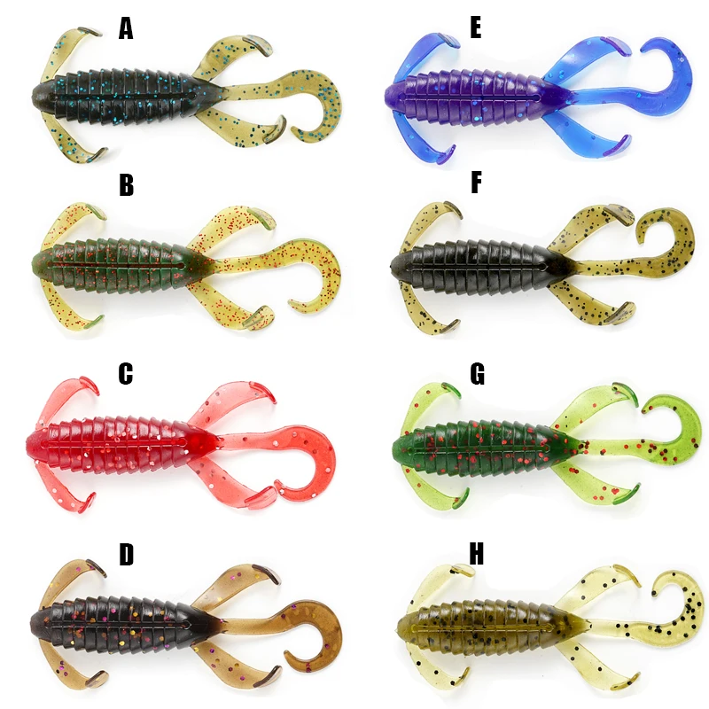 SUNMILE-SEÑUELOS DE PESCA DE 6 piezas, cebos blandos de 8cm/3,3g, cebo artificial Iscas para lubina y perca - imagen 3