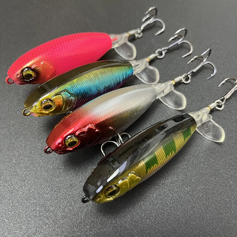 Señuelo de pesca Whopper Plopper 70/85mm 6g 11g cebo duro Artificial Topwater señuelo de pesca de lubina cola giratoria aparejos de pesca Wobbler - imagen 4