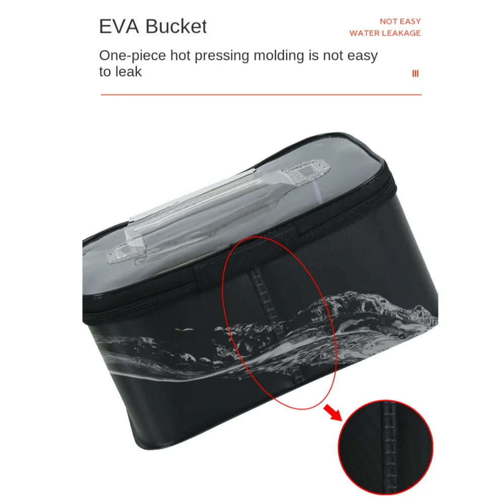 Nuevo S M L EVA cubo para peces vivos asas de transporte transpirables cubo de pesca portátil plegable tanque de agua al aire libre viaje - imagen 4