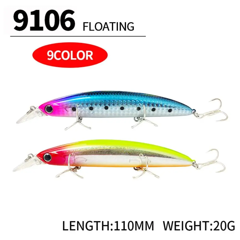 Señuelo de pesca de lubina artificial, cebo flotante de 2024 MM/20G, 110 - imagen 2