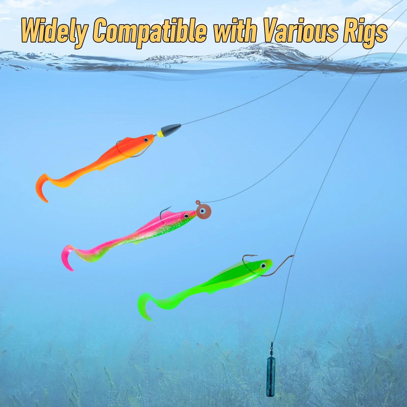 Señuelo Swimbait de vinilo para trucha y lucio - imagen 3